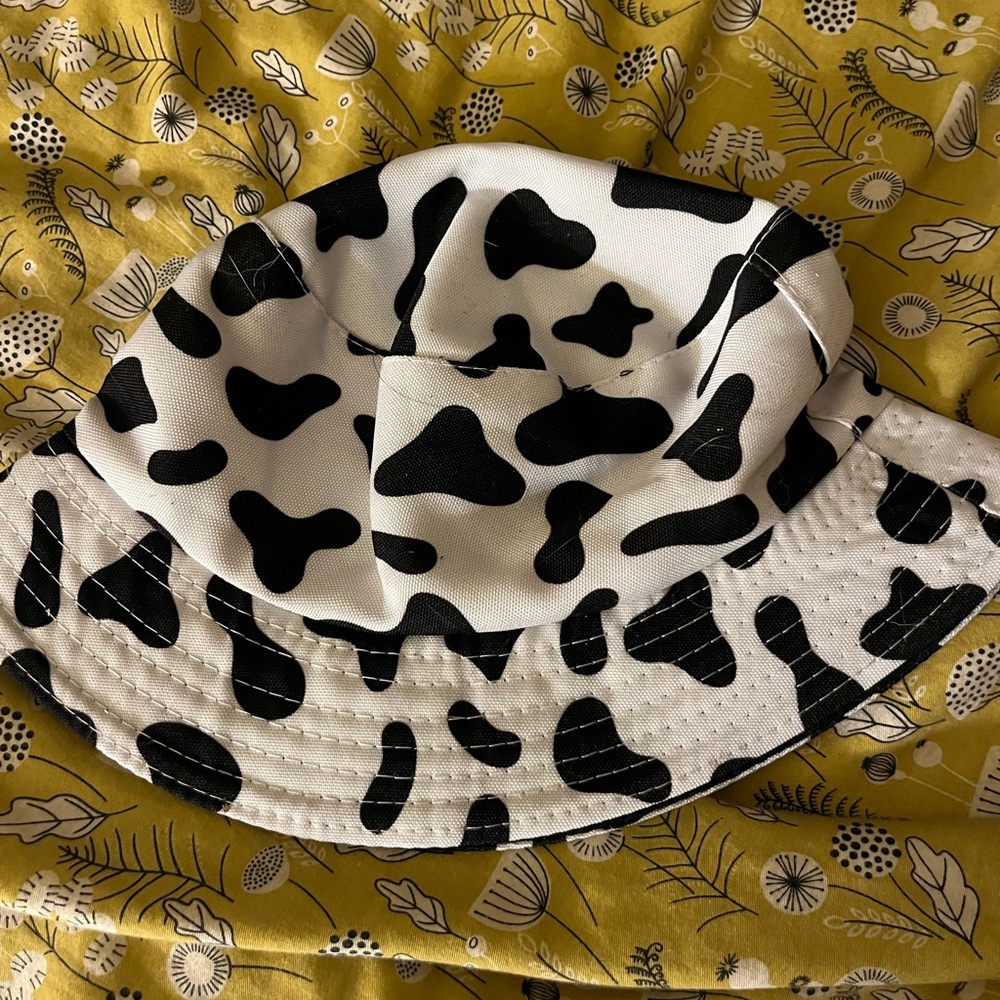 Cow print bucket hat